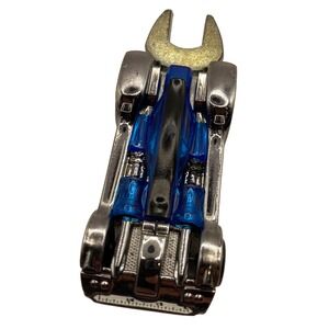 Hot Wheels Tooligan Silver Blue 2009 Mattel Diecast Car Wrench Tool Design